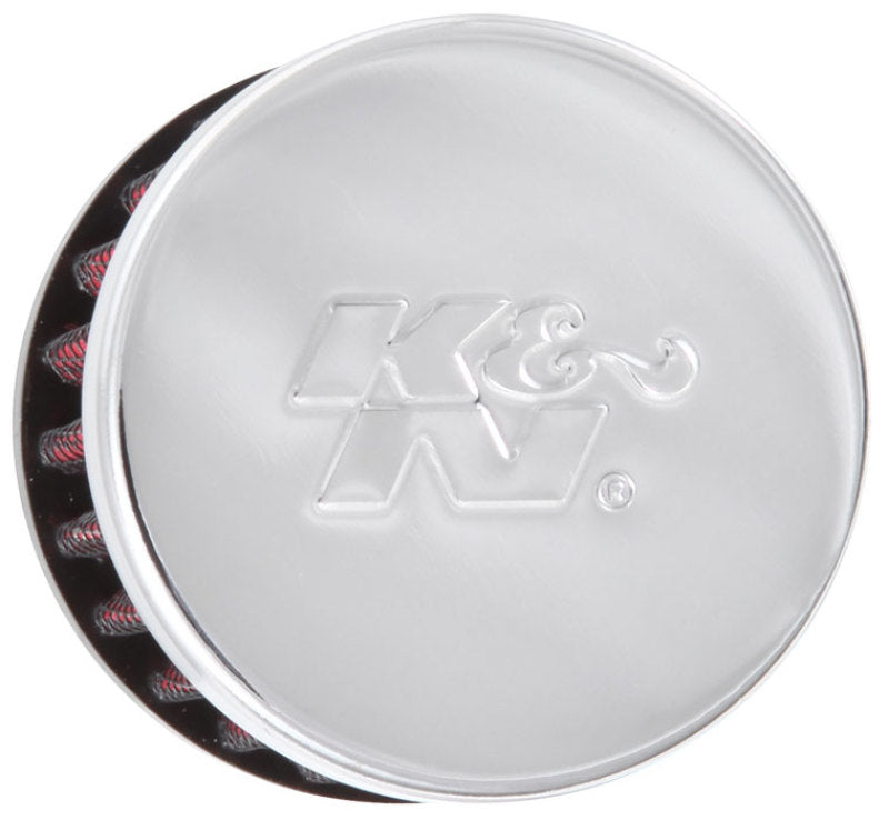 K&N Engineering K&N Clamp On Rubber Base Crankcase Vent Filter 0.375in Flange ID x 2in OD x 1.5in Height
