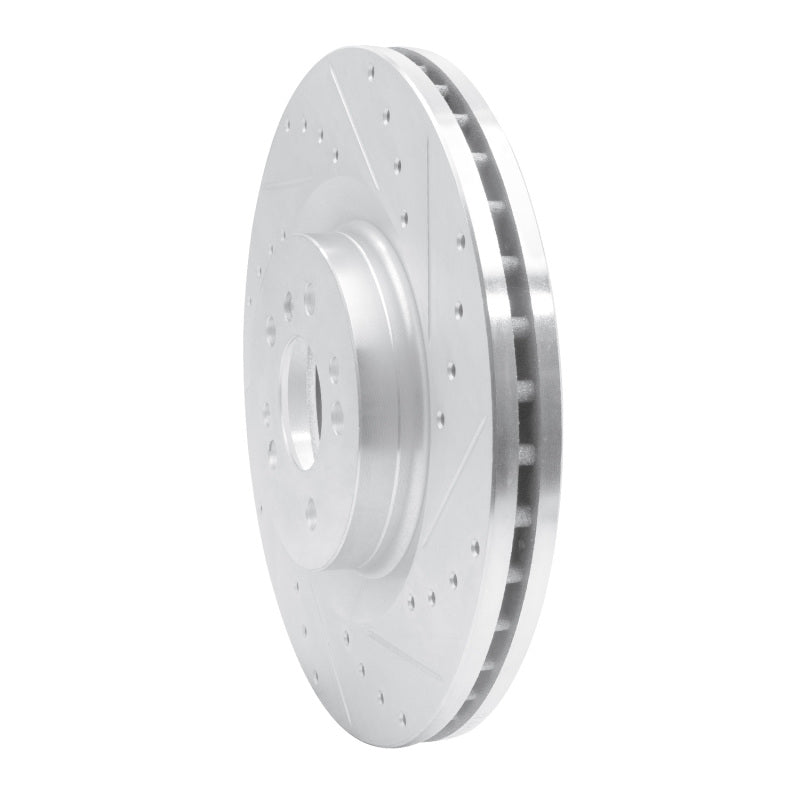 R1 Concepts R1 06-12 Mercedes-Benz ML320 Front Right Drilled & Slotted Silver Brake Rotor