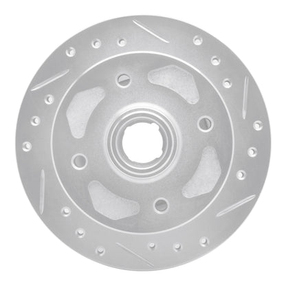 R1 Concepts R1 1979-1983 Mazda RX-7 Front Right Drilled & Slotted Silver Brake Rotor