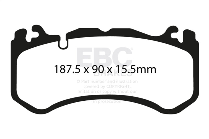 EBC Racing 2014+ Mercedes-Benz AMG GT RP-1 Race Front Brake Pads