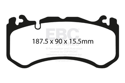 EBC Racing 2014+ Mercedes-Benz AMG GT RP-1 Race Front Brake Pads