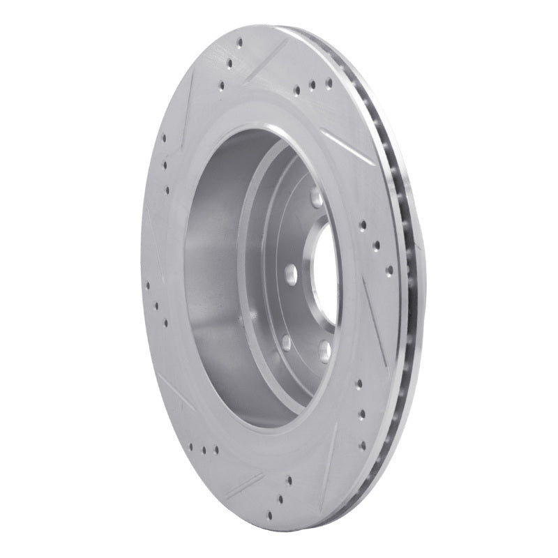 R1 Concepts R1 06-12 Land Rover Range Rover Rear Right Drilled & Slotted Silver Brake Rotor
