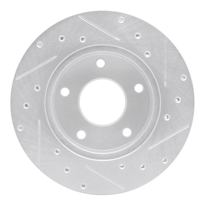 R1 Concepts R1 82-88 Chevrolet Camaro Rear Left Drilled & Slotted Silver Brake Rotor