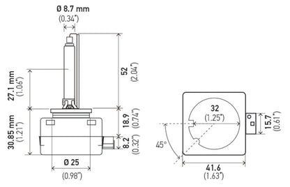 Hella Xenon D1S Bulb PK32d-2 85V 35W 4300k