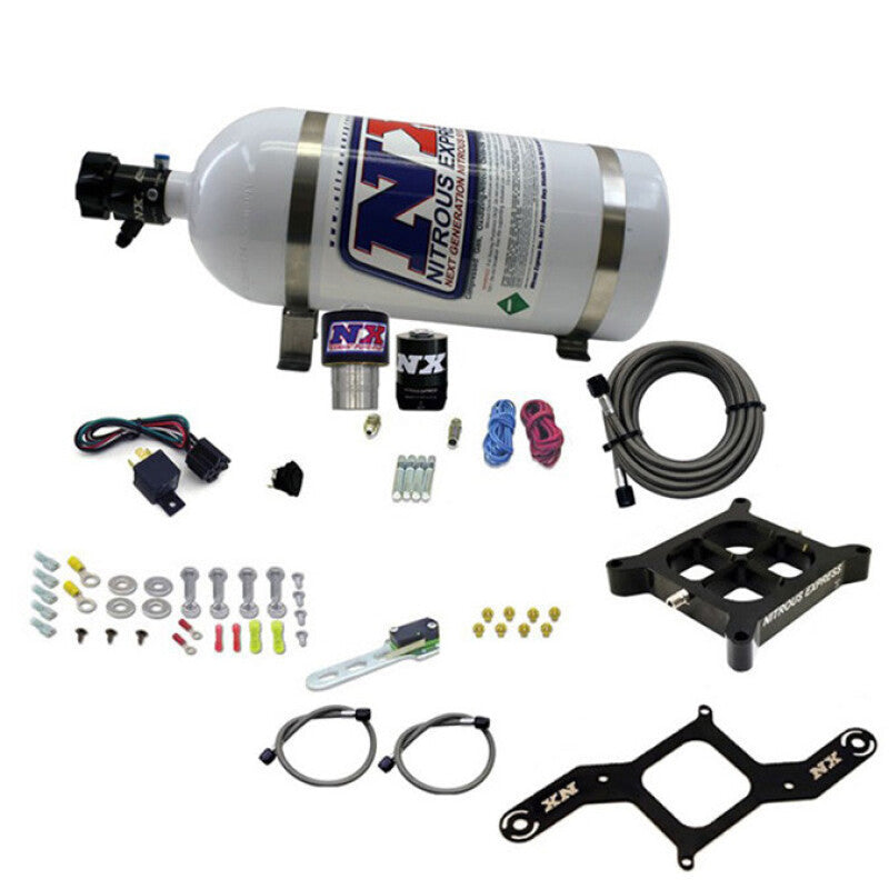Nitrous Express Single Entry Crossbar RNC .178 4500 Flange Nitrous Kit (250-650HP) w/10lb Bottle