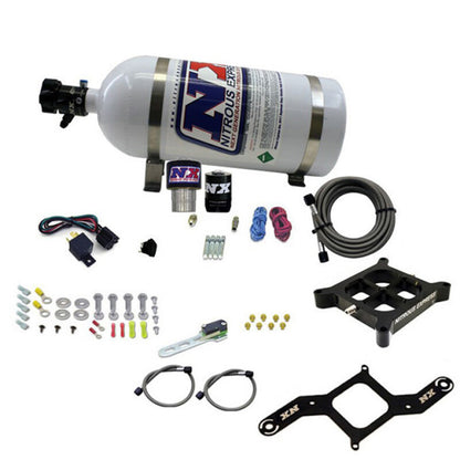 Nitrous Express Single Entry Crossbar RNC .178 4500 Flange Nitrous Kit (250-650HP) w/10lb Bottle