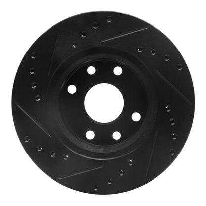 R1 Concepts R1 90-93 Asuna SUNFIRE Front Right Drilled & Slotted Black Brake Rotor