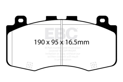 EBC Racing 2018+ Jeep Grand Cherokee Trackhawk 6.2L S/C RP-X Race Front Brake Pads