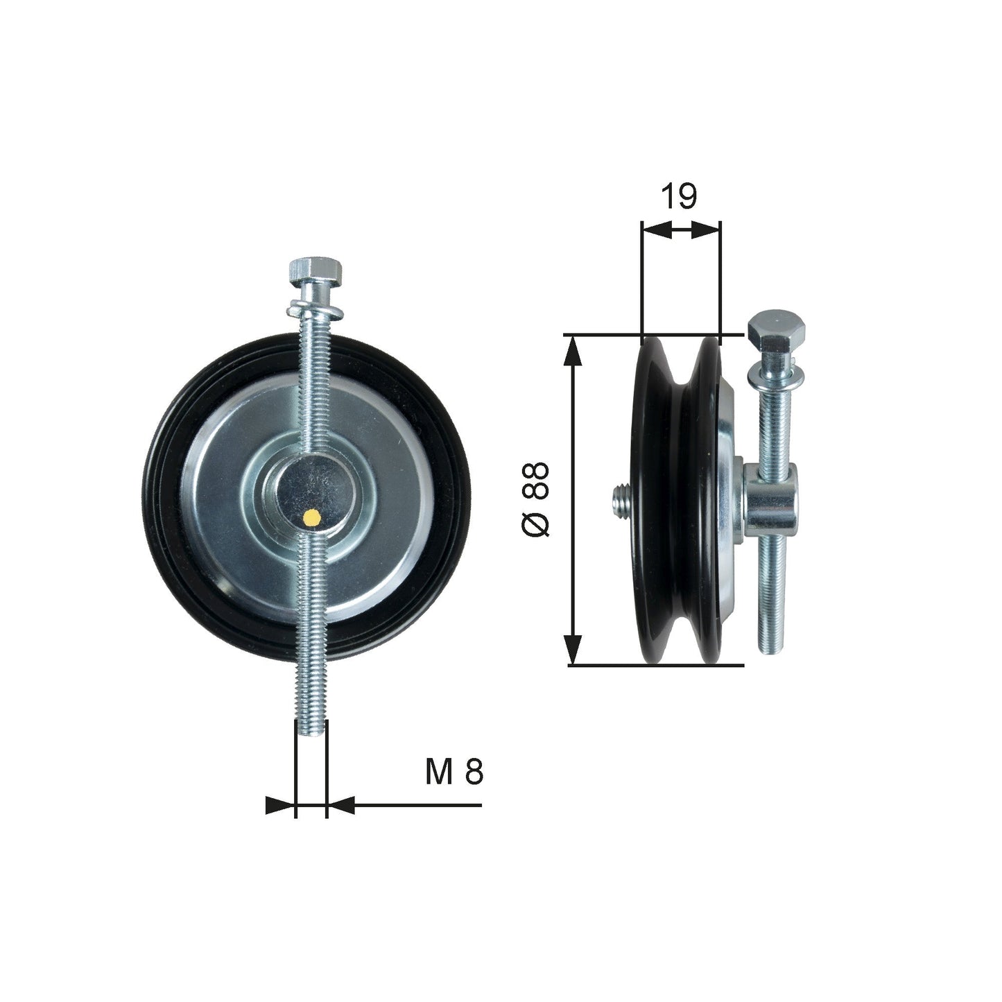 GATES GATT39361 V-Belt Tensioner Pulley