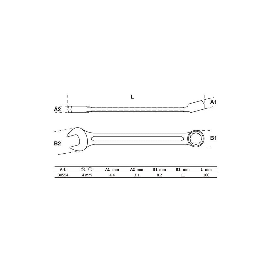 BGS 30554 Ring- / Open End Spanner