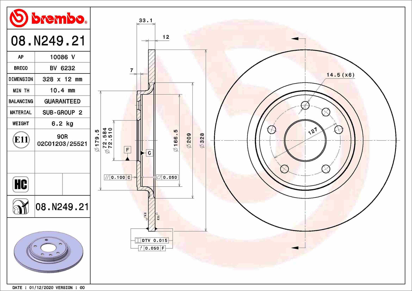 AUGER AUG54169 Disc Brake Caliper Repair Kit