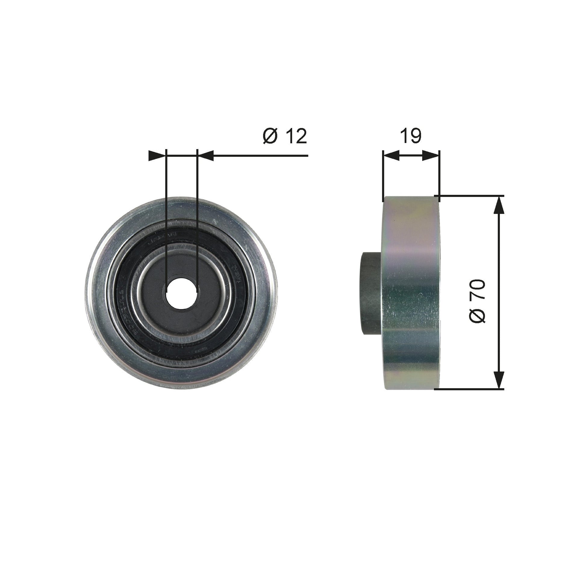 GATES GATT36278 V-Ribbed Belt Tensioner Pulley
