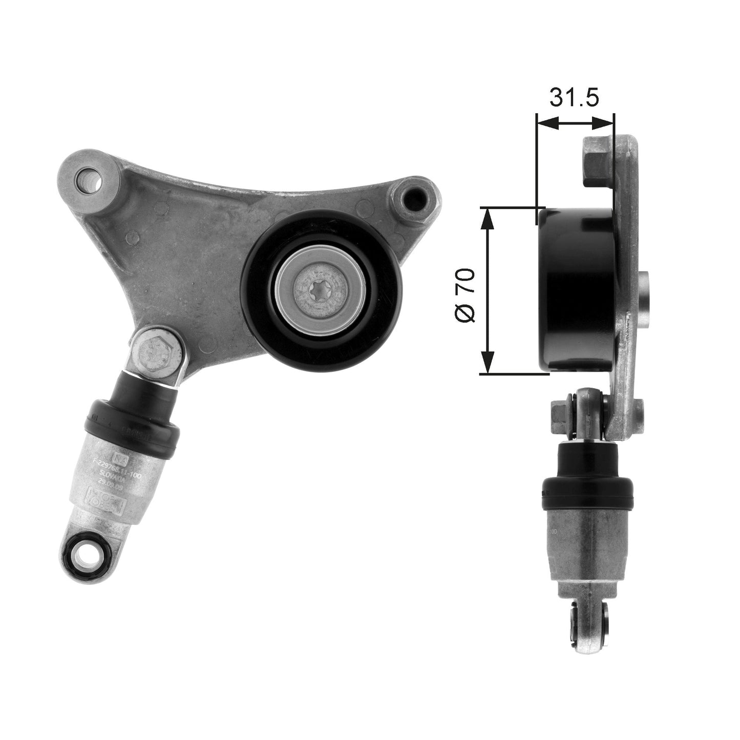 GATES GATT38216 V-Ribbed Belt Tensioner Lever