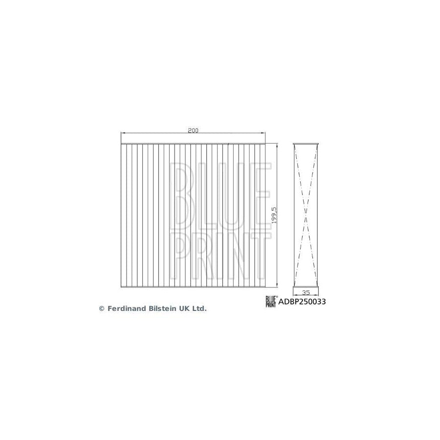 Blue Print Adbp250033 Pollen Filter