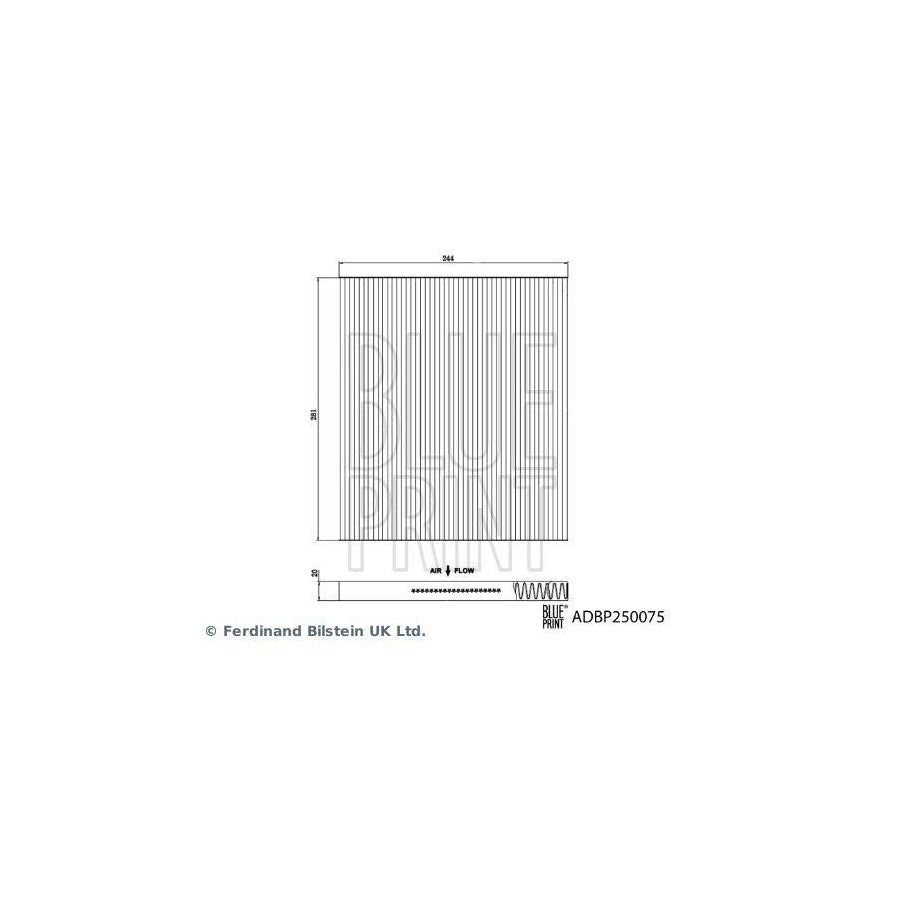 Blue Print Adbp250075 Pollen Filter