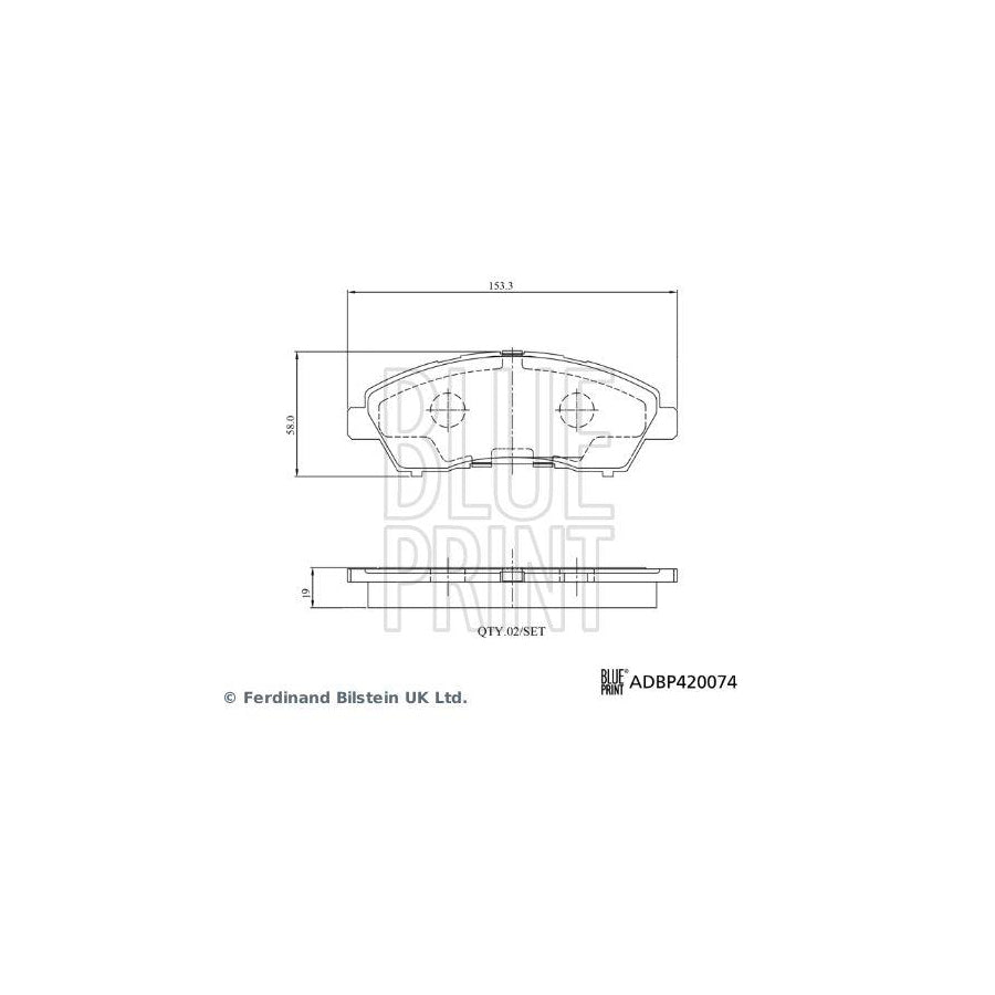 Blue Print Adbp420074 Brake Pad Set