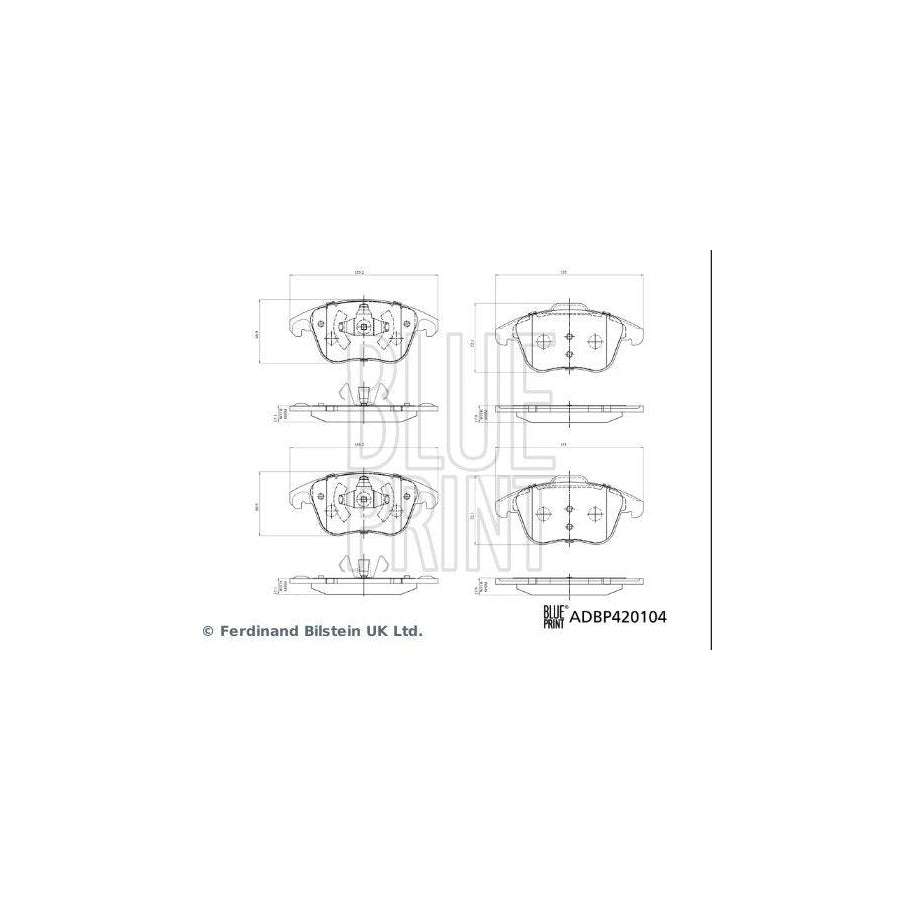 Blue Print Adbp420104 Brake Pad Set