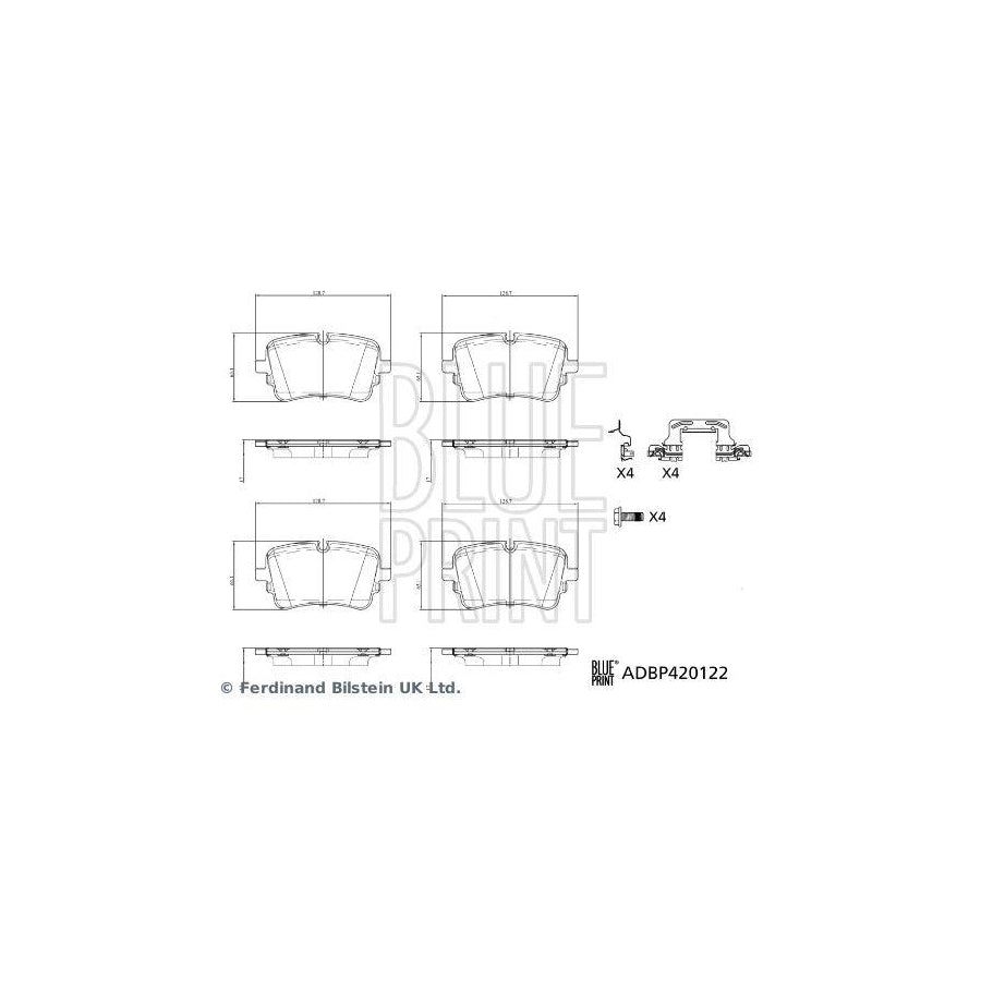 Blue Print Adbp420122 Brake Pad Set for Audi E-Tron