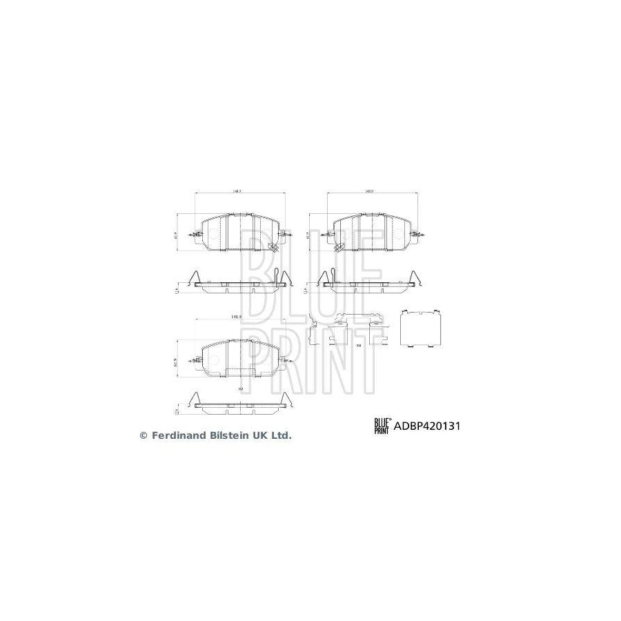 Blue Print Adbp420131 Brake Pad Set for Honda Cr-V V (Rw, Rt)