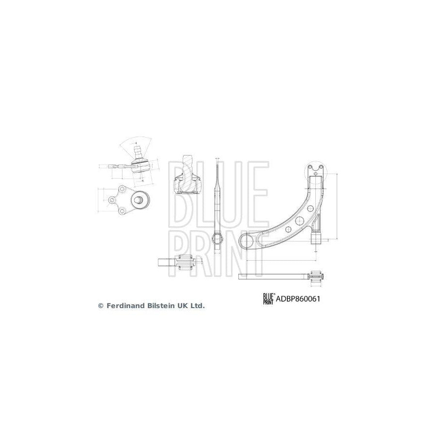 Blue Print Adbp860061 Suspension Arm for KIA Rio