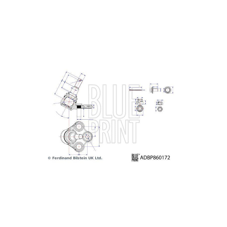 Blue Print Adbp860172 Ball Joint for Toyota Rav4 V (Xa50)