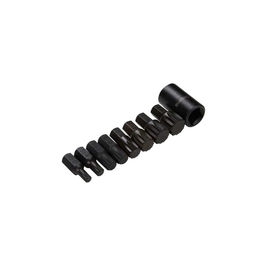 BlueSpot Tools B/S1496 1/2in Impact Spline Bit Set, 9 Piece