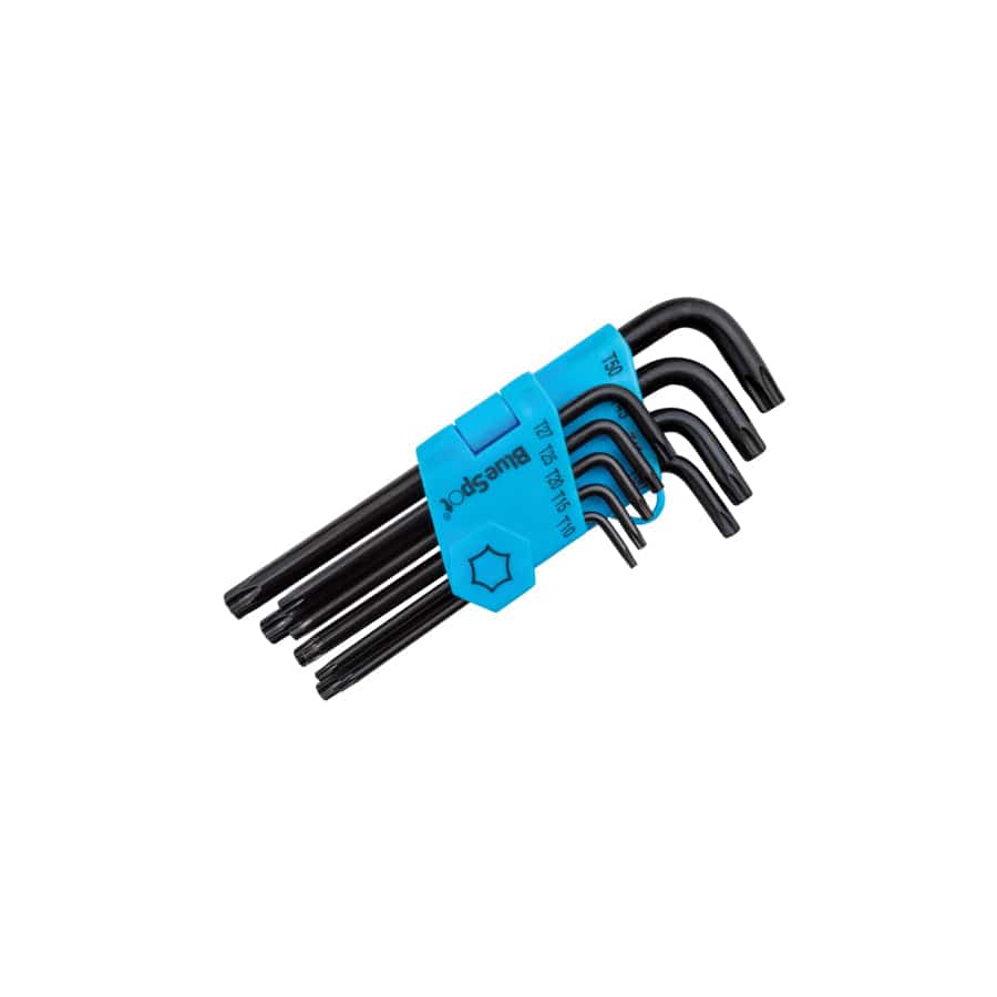 BlueSpot Tools B/S15305 Long Arm Ball End TORX Key Set of 9 (TX10-TX50)