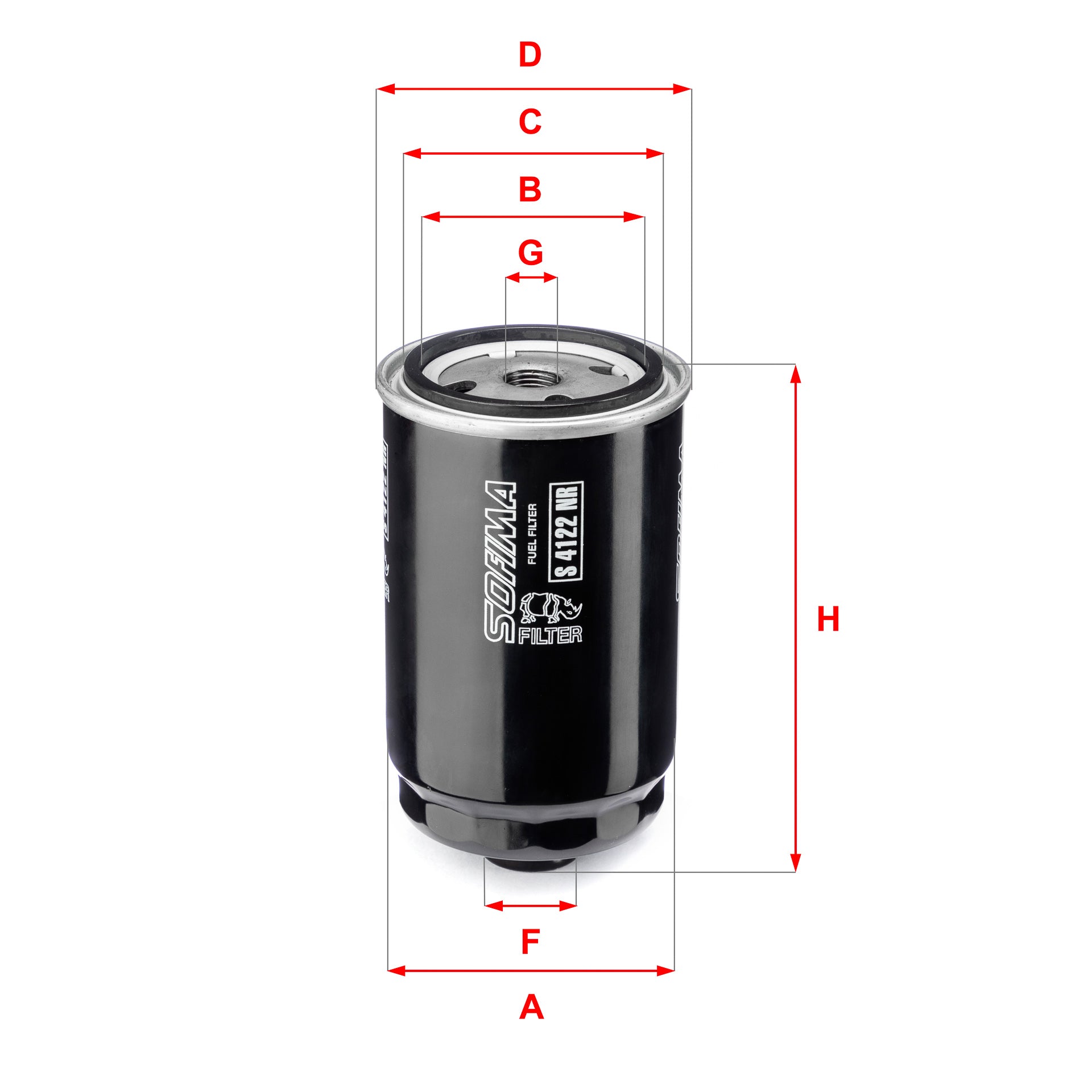 SOFIMA S4122NR Fuel Filter
