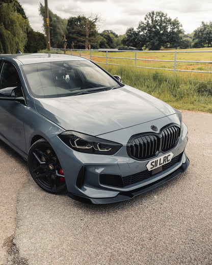 Zaero ZA-F4X-PRE-LCI-FS BMW 1 SERIES M SPORT & M135I F40 EVO-1 GLOSS BLACK FRONT SPLITTER