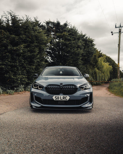 Zaero ZA-F4X-PRE-LCI-FS BMW 1 SERIES M SPORT & M135I F40 EVO-1 GLOSS BLACK FRONT SPLITTER