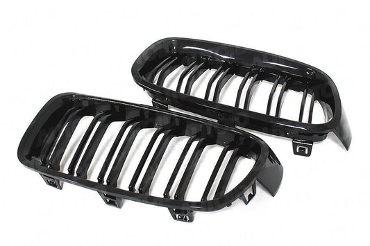 AUTOID BMW F30 F31 Gloss Black Kidney Grilles (Inc. 318i, 325d, 330i & 340i)