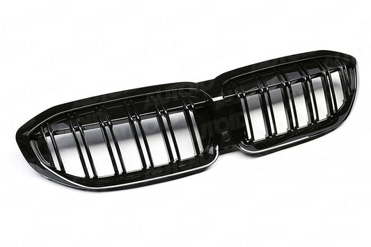 AUTOID BMW G20 G21 Gloss Black Kidney Grilles for BMW 3 Series (Inc. 320d, 320dx, 330i & 330ix)