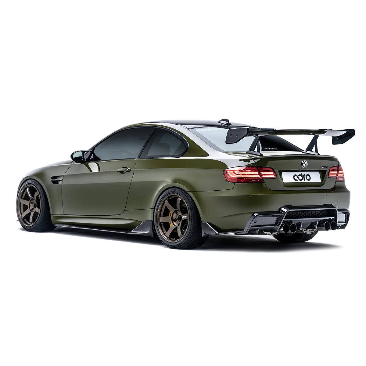 Adro A14A20-1501 BMW M3 E92 Pre-Preg Carbon Fibre Swan Neck AT-R1 Rear Wing