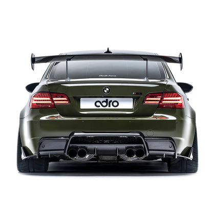 Adro A14A20-1501 BMW M3 E92 Pre-Preg Carbon Fibre Swan Neck AT-R1 Rear Wing