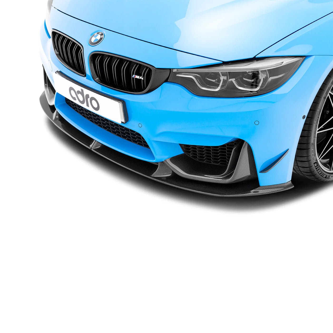 Adro A14A10-1601 BMW M3 F80 & M4 F82 Pre-Preg Carbon Fibre Front Bumper Canards (2014-2020)