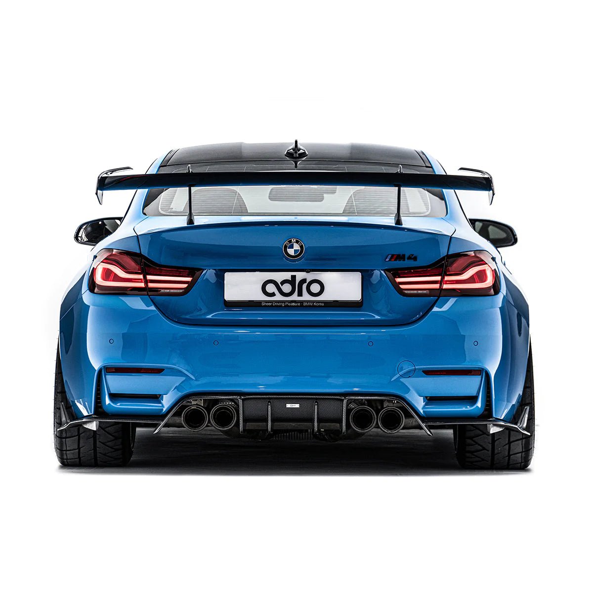 Adro A14A10-1511 BMW M4 F82 Pre-Preg Carbon Fibre AT-R Swan Neck Gt Rear Wing (2014-2020)