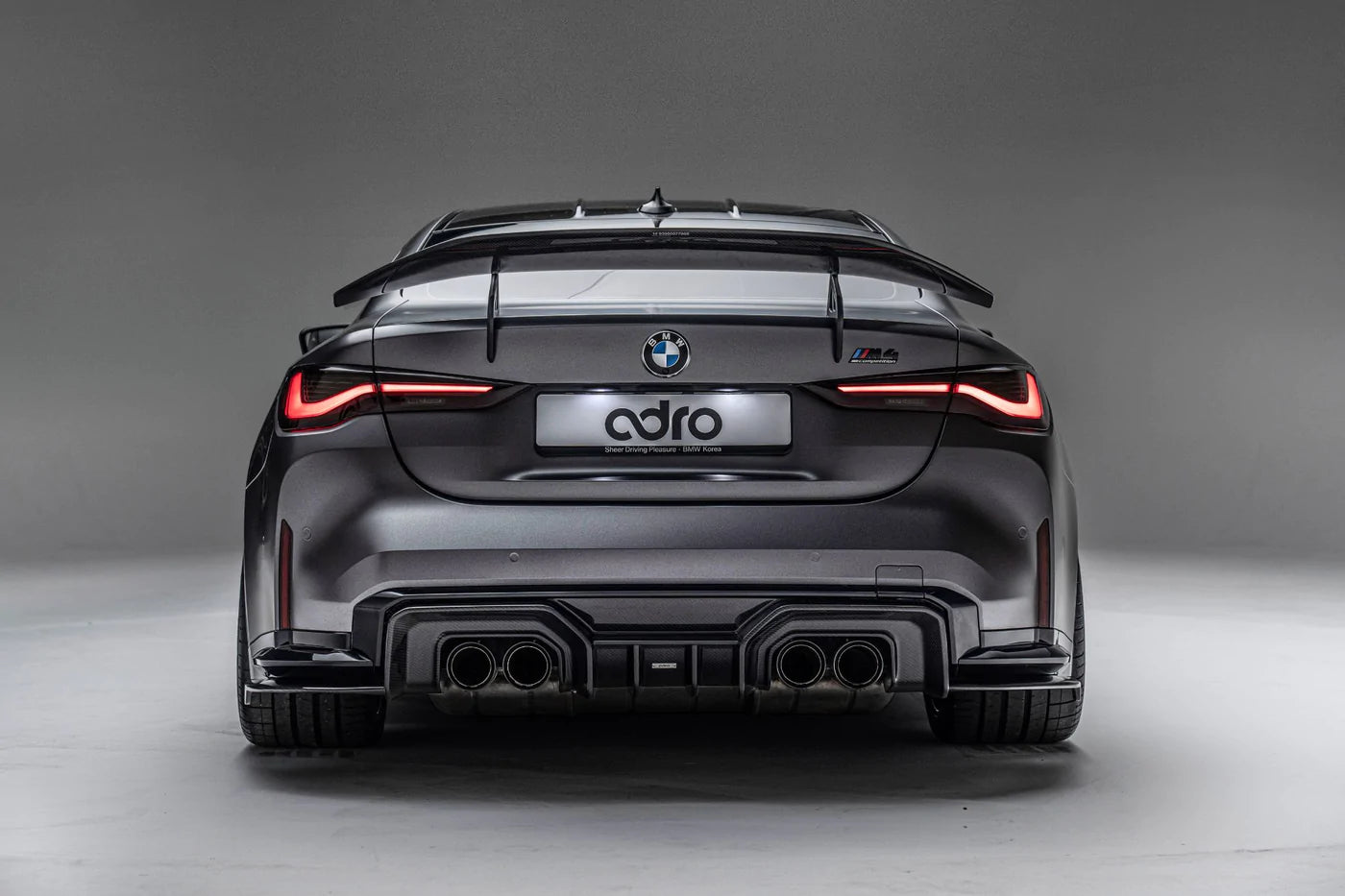 Adro A14A40-1501 BMW M4 G82 Dry Carbon Fibre Swan Neck Rear Wing (2021+)
