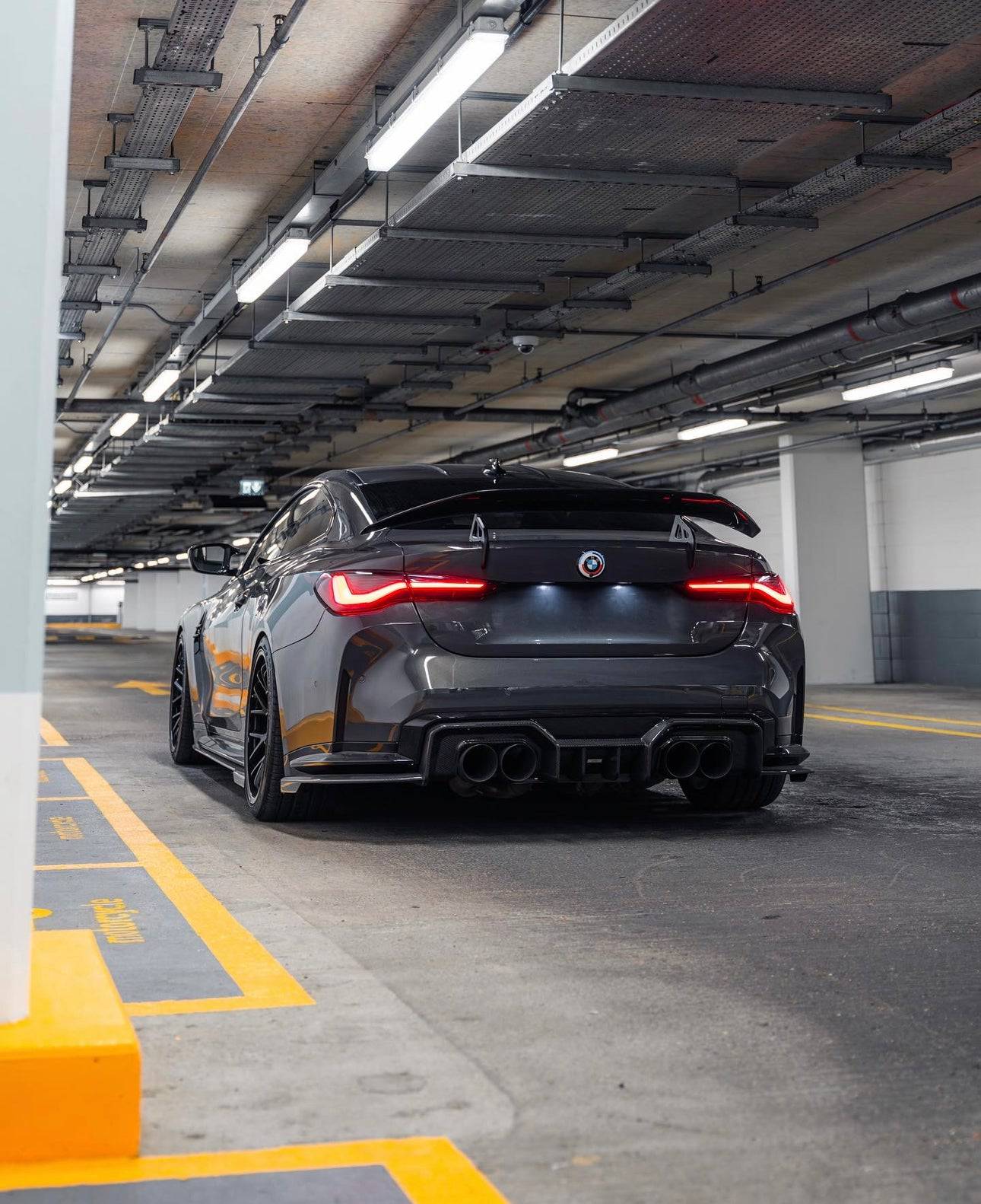Adro A14A40-1501 BMW M4 G82 Dry Carbon Fibre Swan Neck Rear Wing (2021+)