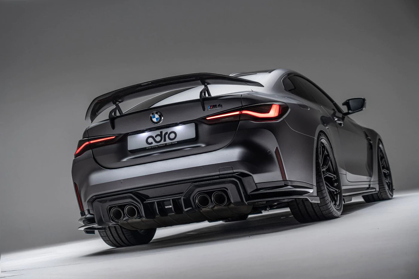Adro A14A40-1501 BMW M4 G82 Dry Carbon Fibre Swan Neck Rear Wing (2021+)