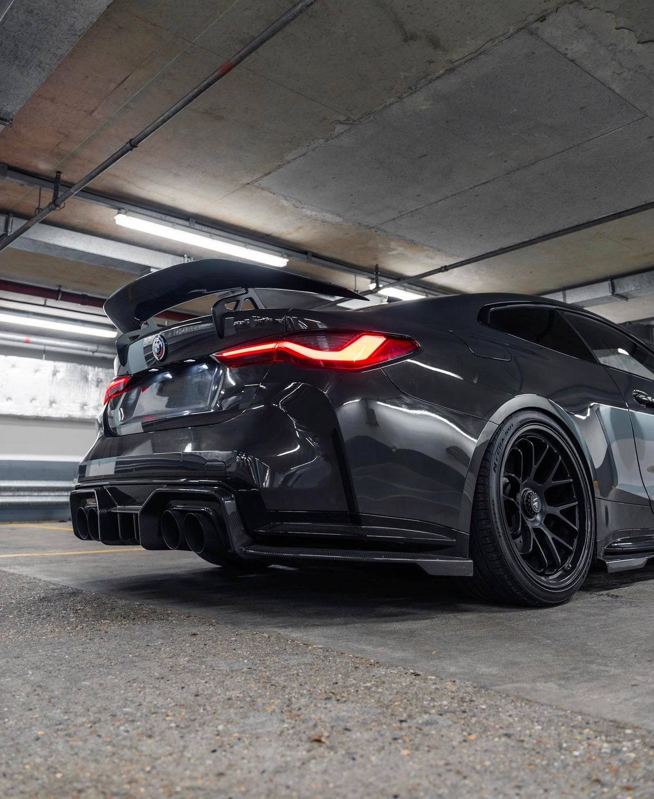Adro A14A40-1501 BMW M4 G82 Dry Carbon Fibre Swan Neck Rear Wing (2021+)