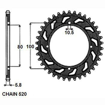 SUNSTAR SUNR1-3314-41 Chain Sprocket