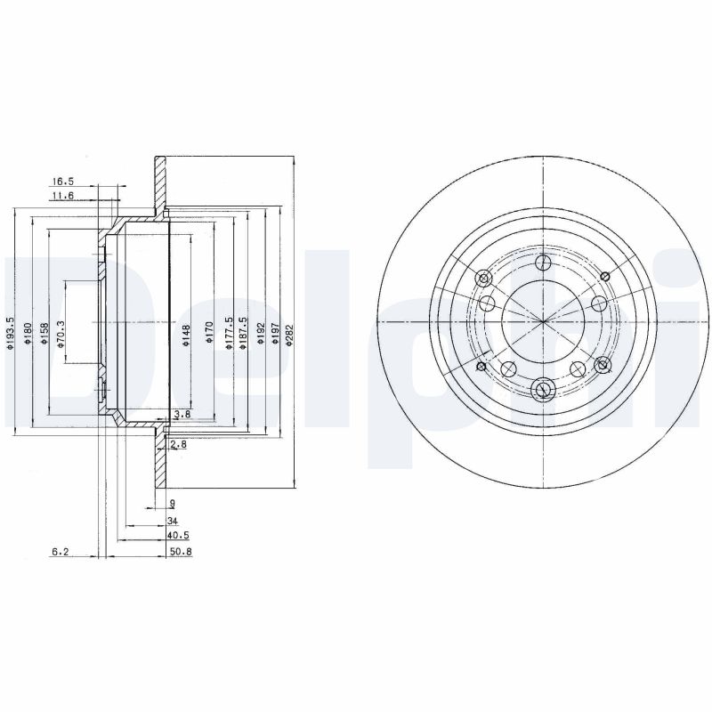 DELPHI BG3060 Brake Disc .