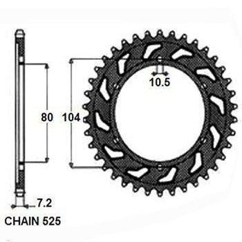 SUNSTAR SUNR1-4347-42 Chain Sprocket
