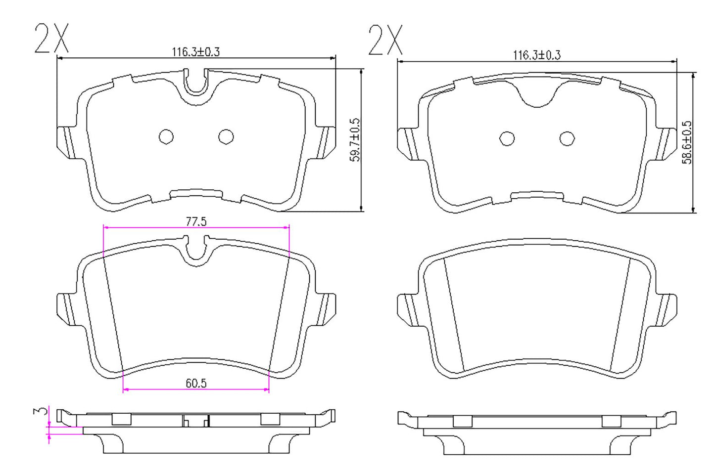 BOGAP A8210231 Brake Pad Set, Disc Brake