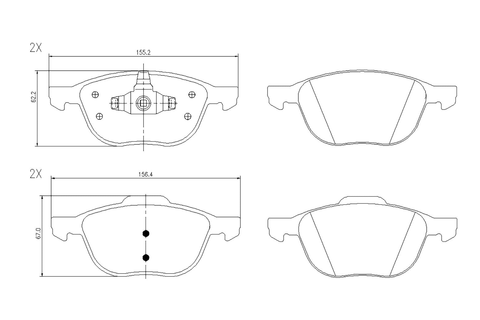 BOGAP F8210380 Brake Pad Set, Disc Brake
