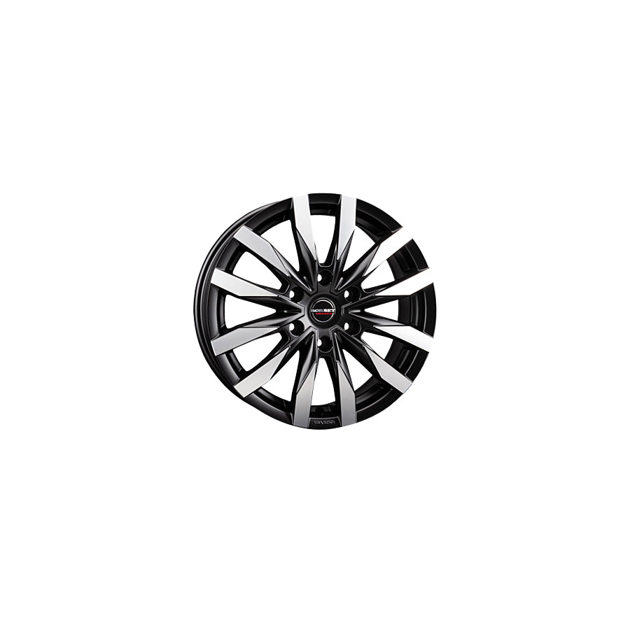 Borbet CW6 7.5x18 ET35 CW6 75835139,76100,1BPM Matt Black Polished Wheel