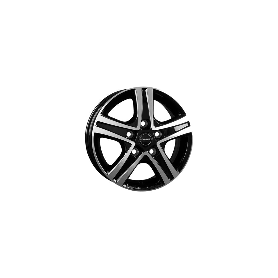 Borbet CWD 6x16 ET68 CWD 60668130578,1BPG/T Black Glossy Polished Wheel