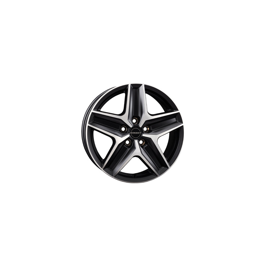 Borbet CWZ 7.5x18 ET53 CWZ 75853120565,1BPM Matt Black Polished Wheel