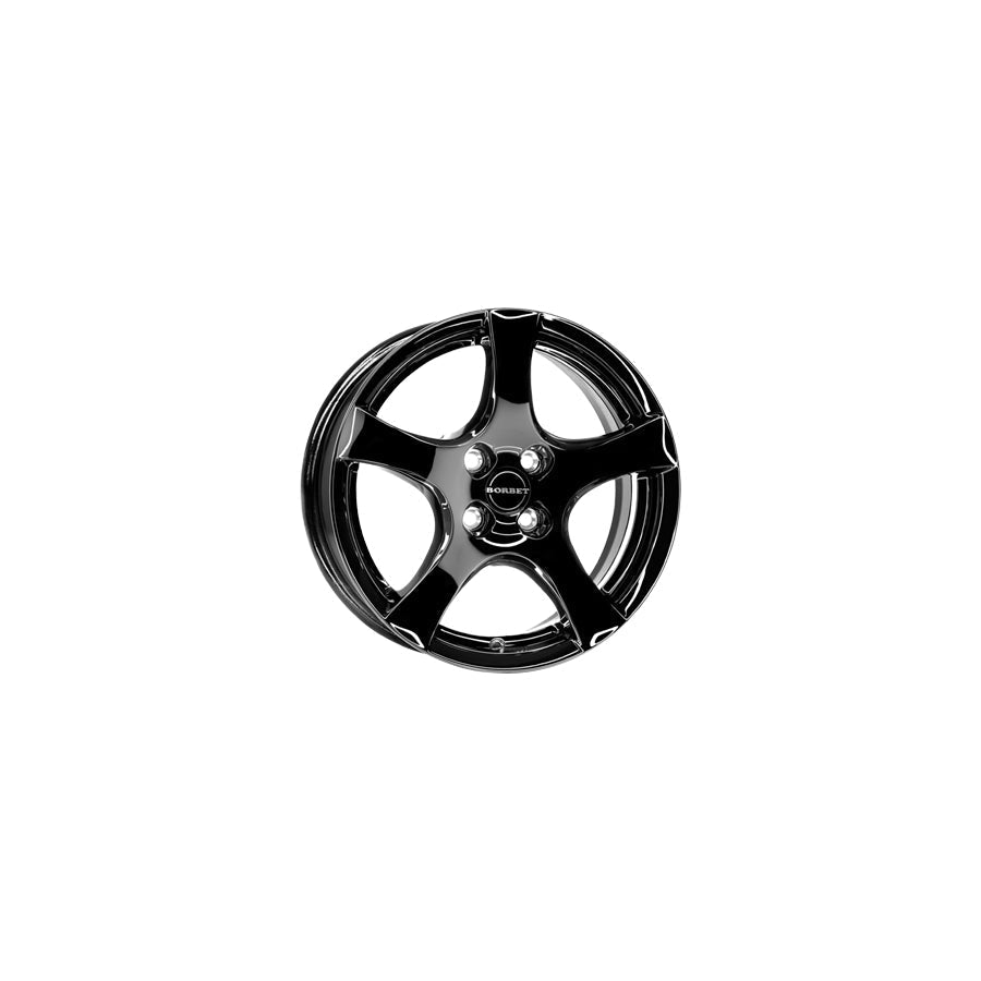 Borbet F 6x15 ET28 F 60528108465,1BG/T Glossy Black Wheel