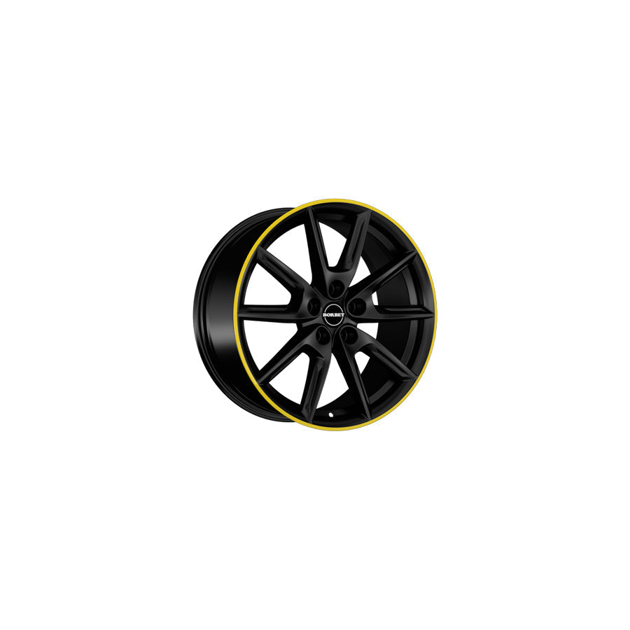 Borbet LX18 8x18 ET48 LX18 80848112566,6BMRY Black Matt Rim Yellow Wheel
